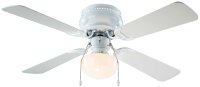 (image for) 42 in. Hugger Ceiling Fan, White