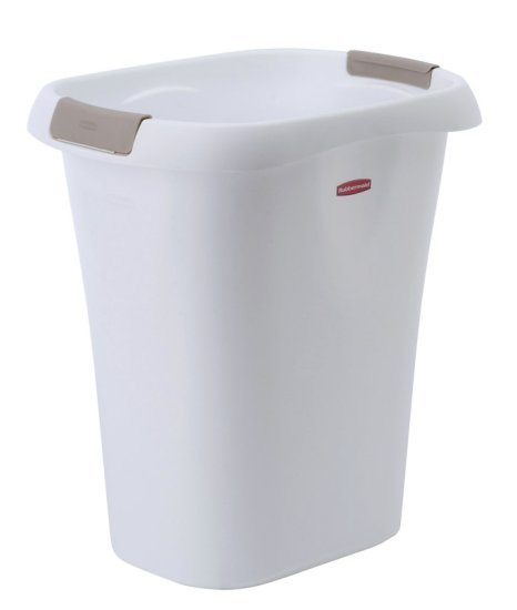 5.25 gal. White Open Top Wastebasket