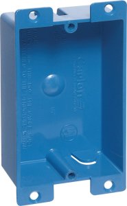 Rectangle PVC Outlet Box Blue 3-5/8 in.