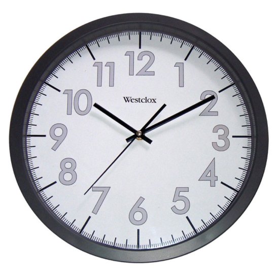 14 in. L x 13-3/4 in. W Indoor Analog Wall Clock Plasti