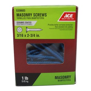 3/16 in. x 2-3/4 in. L Phillips Flat Head Masonry Screws 1 l