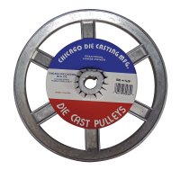 8 in. Dia. Zinc Single V Grooved Pulley