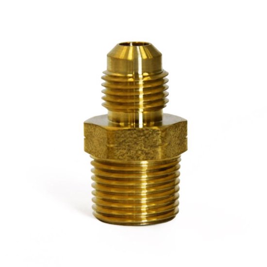 (image for)  1/4 in. Flare X 1/4 in. D Male Brass Adapter