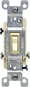 15 amps Three Pole Toggle AC Quiet Switch Ivory 1 pk