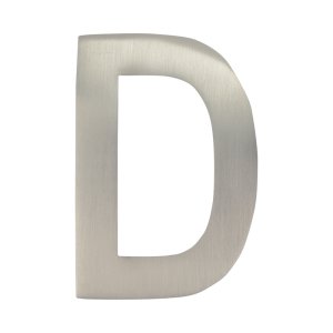 4 in. Silver Brass Screw-On Letter D 1 pc.