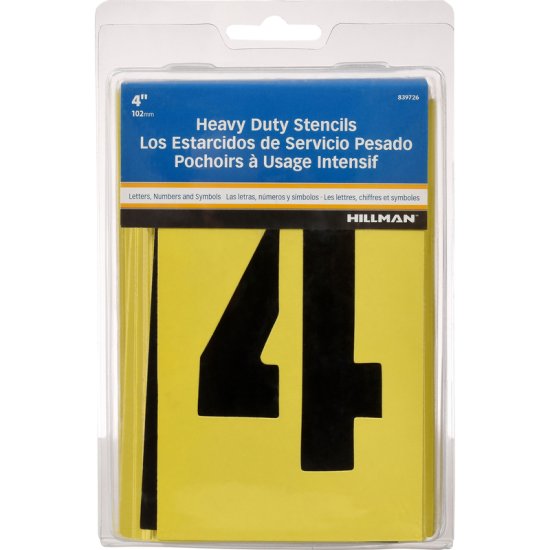 Hillman 4 in. Card Stock Heavy Duty Stencil Set 36 pk