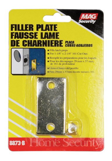 Brass Plated Gold Steel Door Filler Plate 1 pk