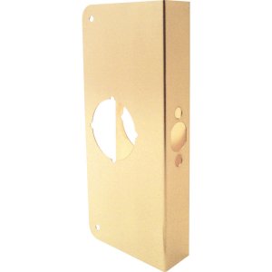 9 in. H x 3.875 in. L Brass-Plated Brass Door Reinfor