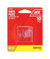 Vinyl Protective Pads Clear Round 3/4 in. W 10 pk
