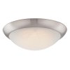 (image for) 11 in. L Brushed Nickel White Ceiling Light