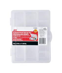 8 in. L x 6 in. W x 1-3/4 in. H Tool Storage Bin Plastic 10