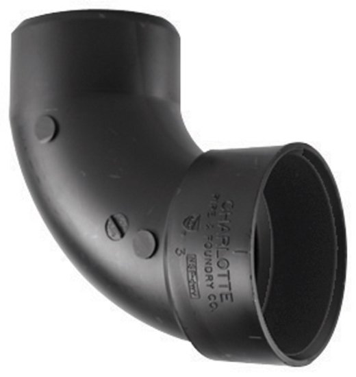 4 in. Hub x 4 in. Dia. Spigot ABS 90 Degree Elbow