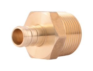 1/2 in. Barb x 3/4 in. Dia. MPT Brass Pex Adapter