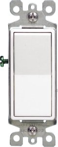 Decora 15 amps Single Pole Rocker AC Quiet Switch White