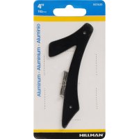 4 in. Black Aluminum Nail-On Number 7 1 pc.