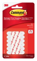Command Mini Foam Adhesive Strips .5 in. L 12 pk