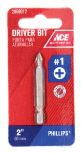 Phillips 1 x 2 in. L Screwdriver Bit S2 Tool Steel 1 pc.