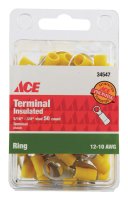 Insulated Wire Ring Terminal Yellow 50 pk