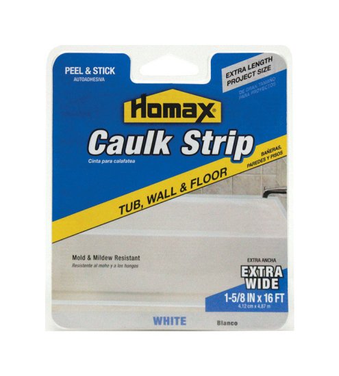 White Silicone Caulk Strips 1-5/8 in. x 16 ft.