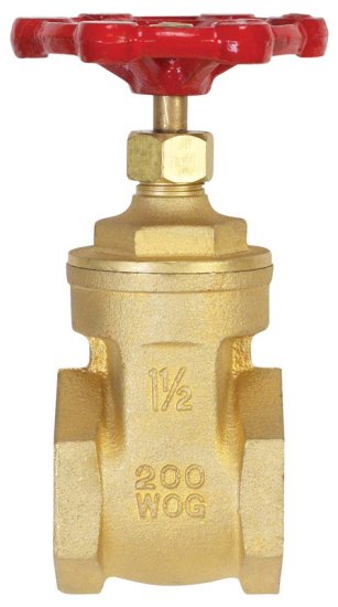 1-1/2 in. Brass Gate Valve Lead-Free FIP