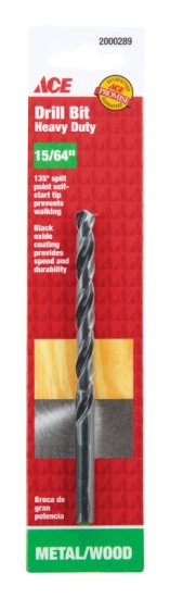 15/64 in. x 3-7/8 in. L High Speed Steel Drill Bit 1 pc.