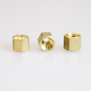 (image for)  Compression Nut 1/8 in. Yellow Brass 3 pc
