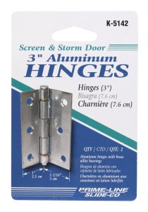 3 in. L Natural Door Hinge 2 pk