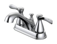 Chrome Two Handle Lavatory Pop-Up Faucet 4 in.