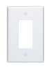 White JUMBO Plastic GFCI/Rocker Wall Plate 1 pk