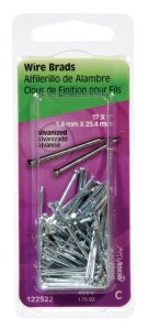 17 Ga. x 1 in. L Galvanized Steel Brad Nails 1 pk 1.75 o