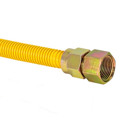 (image for) 1/2 in. FIP X 3/4 in. D MIP 24 in. Stainless Steel Gas Connector