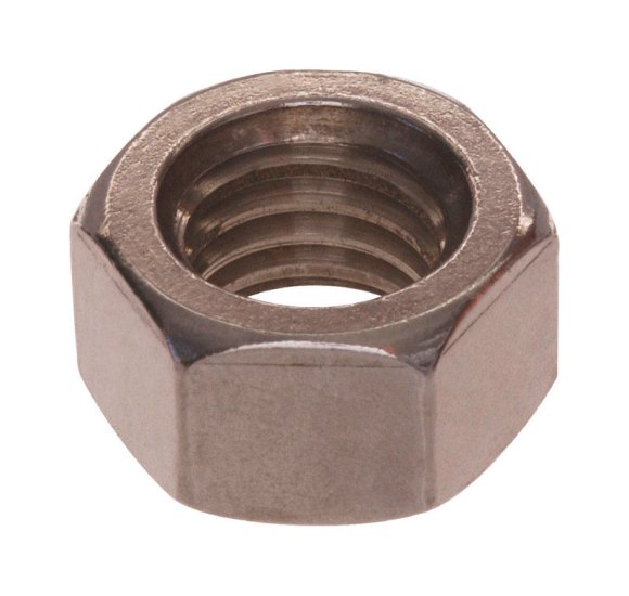 #10-32 in. Stainless Steel SAE Hex Machine Screw Nut 100 - Click Image to Close