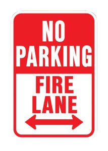 English Red Informational Sign 18 in. H x 12 in. W