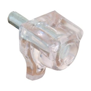 Clear Plastic/Steel Shelf Support Peg 1/8 inch Ga. 0.