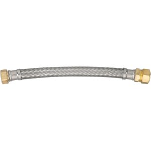 3/4 in. Compression 12 in. Braided Stainless Steel Water Hea