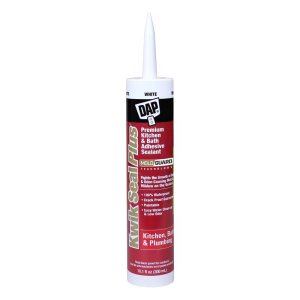 Kwik Seal Plus White Siliconized Latex Kitchen and Bath Sealant