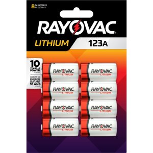 Lithium Ion 123A 3 volt Camera Battery 123A 8 pk