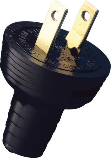 Residential Vinyl Straight Blade Plug 1-15P 18-14 AWG 2