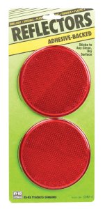 Round Red Reflectors 2 pk