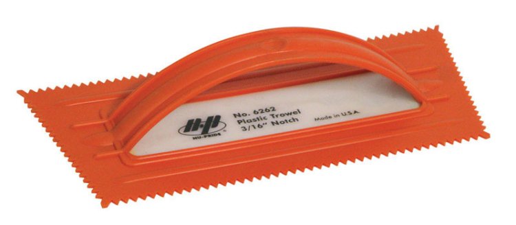 QLT 4-1/2 in. W Plastic Notched Trowel