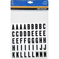 Hillman 1 in. Black Vinyl Self-Adhesive Letter and Number Set 0-