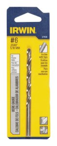 #6 x 3-3/4 in. L High Speed Steel Wire Gauge Bit 1 pc.