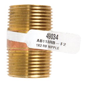 1 in. MPT x 1 in. Dia. x 2 in. L MPT Brass Nipple