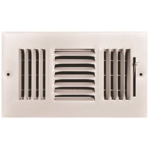 (image for) 8 in. x 4 in. 3-Way Steel Wall/Ceiling Register