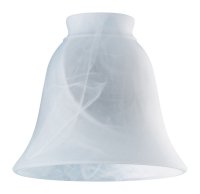 Bell White Glass Lamp Shade 1 pk For Fans
