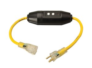 Outdoor 2 ft. L Yellow Extension Cord 12/3 SJTW