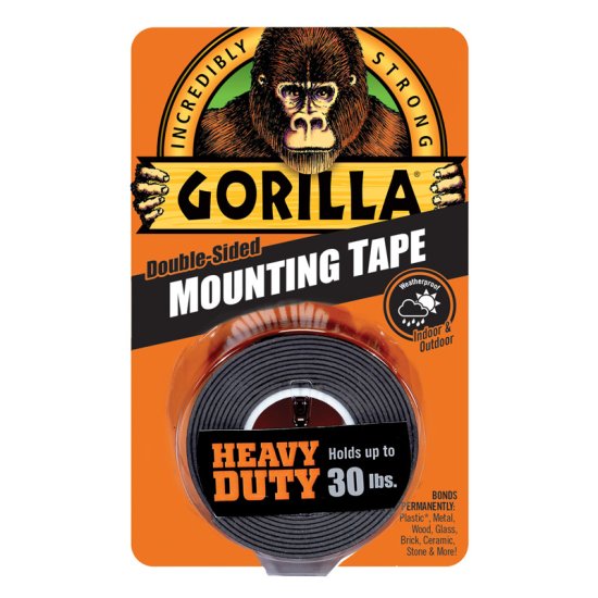 1 in. W x 60 in. L Mounting Tape Black