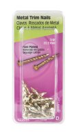 7/8 in. Trim Brass-Plated Steel Nail Flat