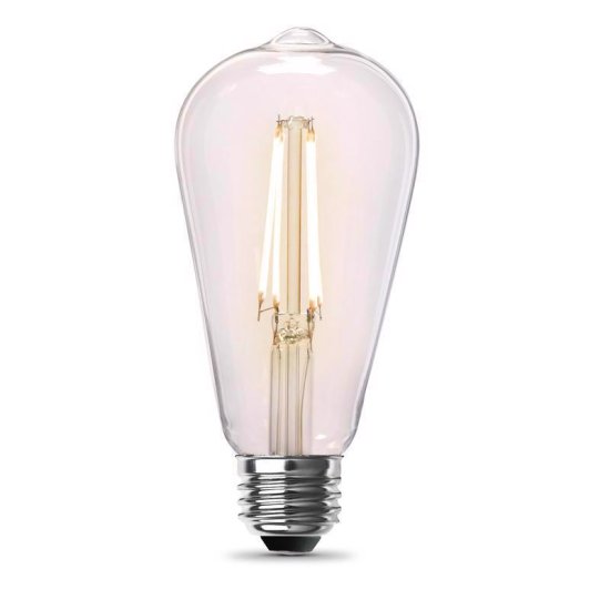 ST19 E26 (Medium) Filament LED Soft White 60W Equivalent 2pk