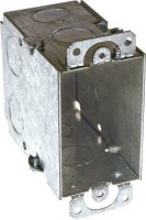 3 in. Rectangle Steel Electrical Box Gray